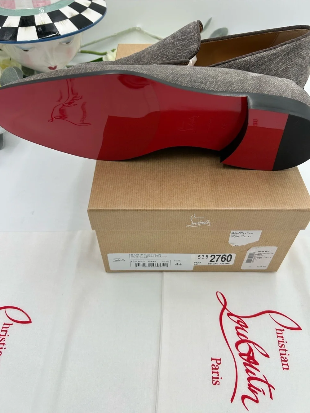 Men's Christian Louboutin Danny flex slip on loafers size 44 made in Italy